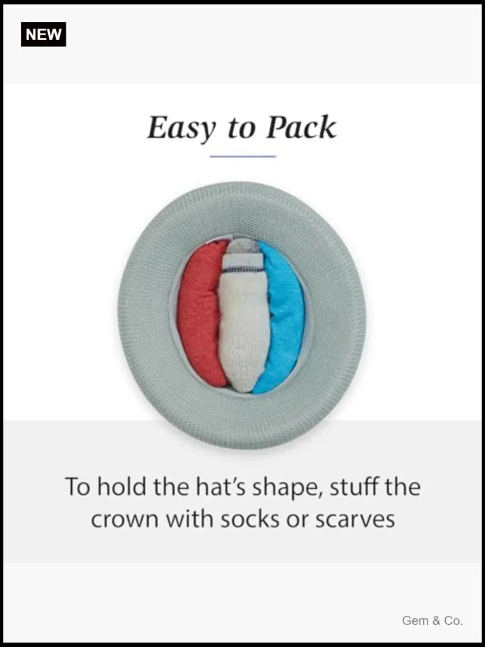 Packable Wide Brim Sun Hat with Adjustable Drawstring for Travel & Outdoor